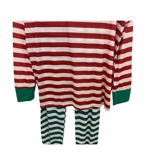 Christmas Pajamas UNISEX Red and Green Stripe 100% Cotton NWOT - Picture 7 of 7